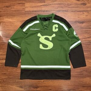 Box‎ Lunch Exclusive Sherk #01 Captain Hockey Jersey Green Adult Size Large
